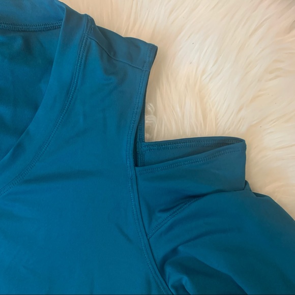 CALIA Carrie Underwood Brand Top Cold Shoulder Shirt XL Blue Long Sleeve - Picture 6 of 10